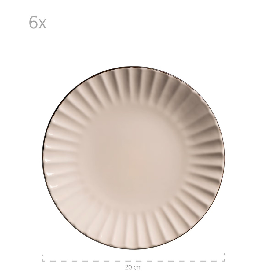 Mäser Kaffeeservice Osita aus Steinzeug, 18-teilig, beige/weiß - Bild 4