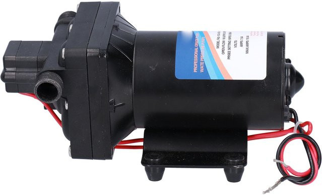Aimo DC Hochdruck Membranpumpe in Schwarz, selbstansaugende Minipumpe mit 8 l/min Förderleistung für Autowäsche und Bewässerung - Bild 1