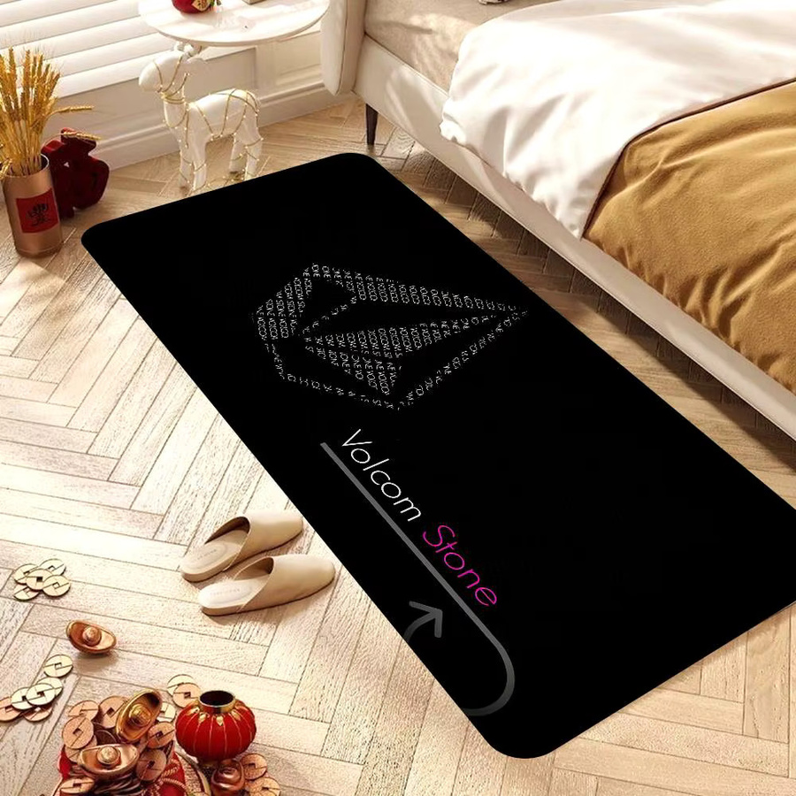 Volcoms Fußmatte in Schwarz, rutschfest und waschbar, rechteckig mit Grafikdesign - Bild 4