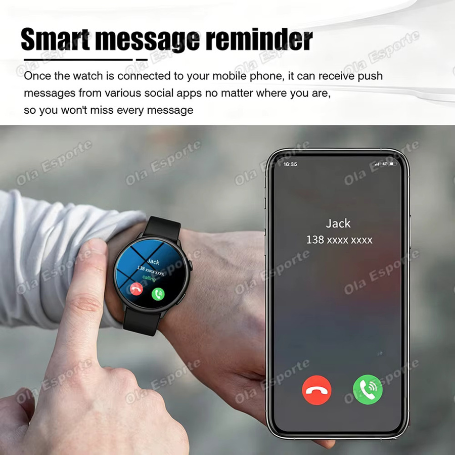 Ola Esporte Smartwatch, GPS, Gold, Herren, AMOLED-Bildschirm, IP68 Wasserdicht - Bild 2