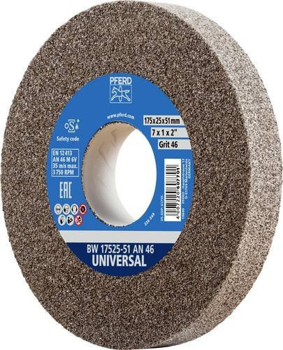 PFERD Schleifbockscheibe für universelle Metallschleifaufgaben, Durchmesser: 175 mm, Breite: 2,5 mm, Farbe: Braun - Bild 1