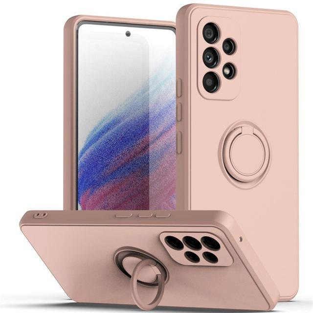 Magnetische Flüssigsilikon Hülle für Samsung Galaxy A53 A13 A52s 5G A22 A51 A71 A12 A50 A32 A33 A42 A10 A72 in Pink - Bild 1