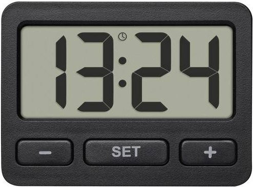 TFA Dostmann Digitaluhr Quarz Schwarz - Bild 1