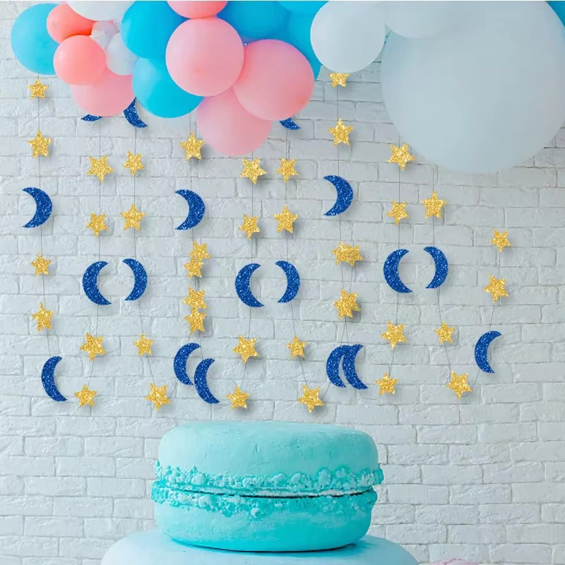 4M Hängender Mond und Sterne als orientalische Dekoration für Ramadan und Eid al-Fitr Party - Bild 2