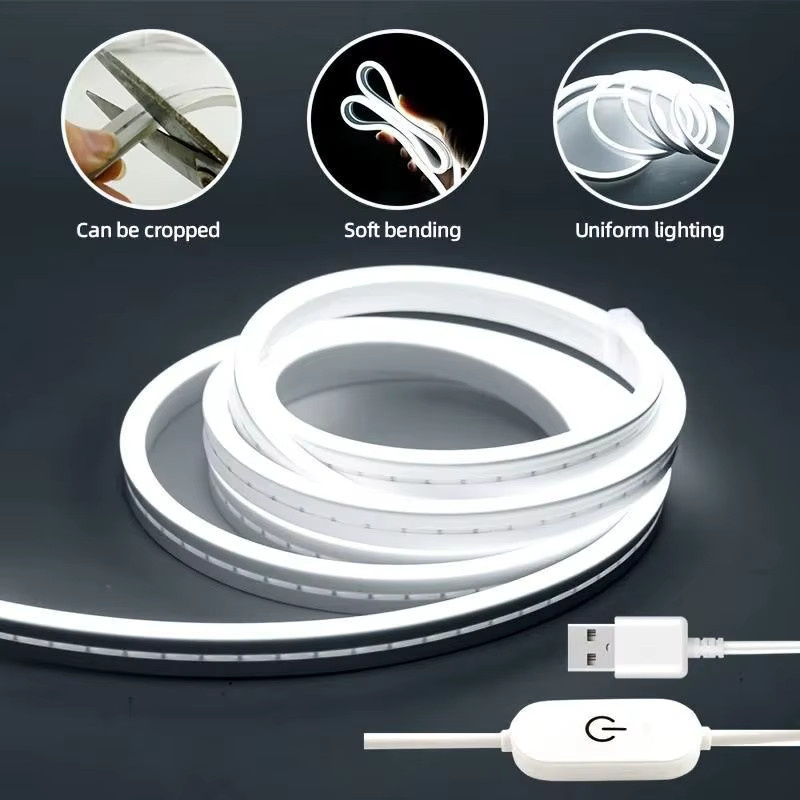 Acosh Neon Flex LED-Streifen Warmweiß, dimmbar per Berührungssensor, USB-Anschluss, 120 LEDs - Bild 4