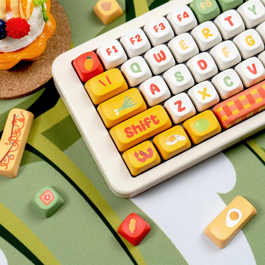 URE Japanische Ramen Tastenkappen in Gelb und Multicolour, MOA-Profil aus PBT mit Sublimationsdruck für mechanische Tastaturen - Bild 5