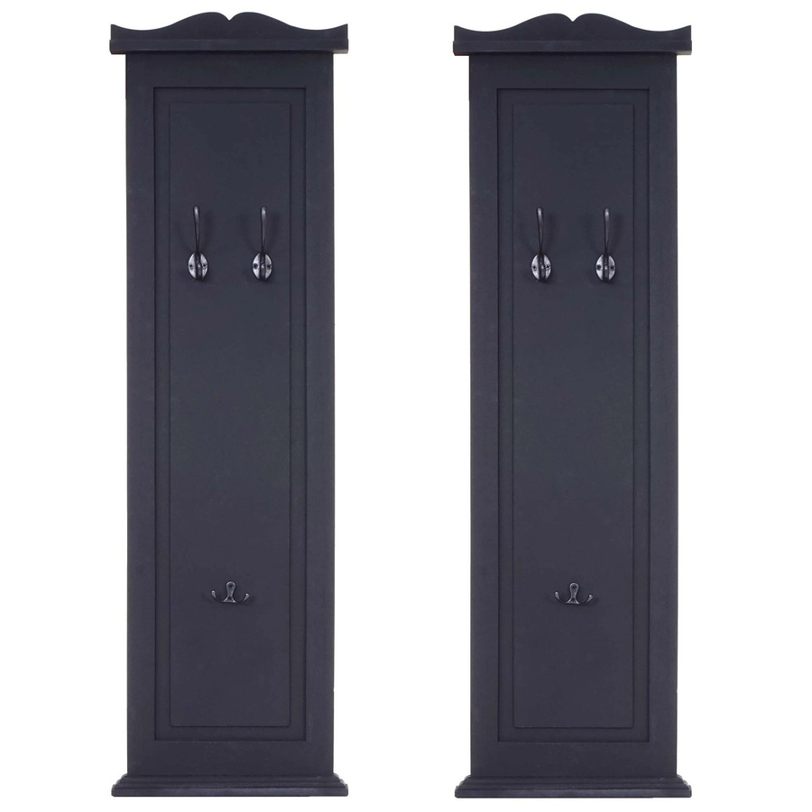 MCW 2er-Set Wandgarderobe aus Paulowniaholz in Dunkelgrau Lackiert, B/H/T: 109 x 33 x 28 cm - Bild 3
