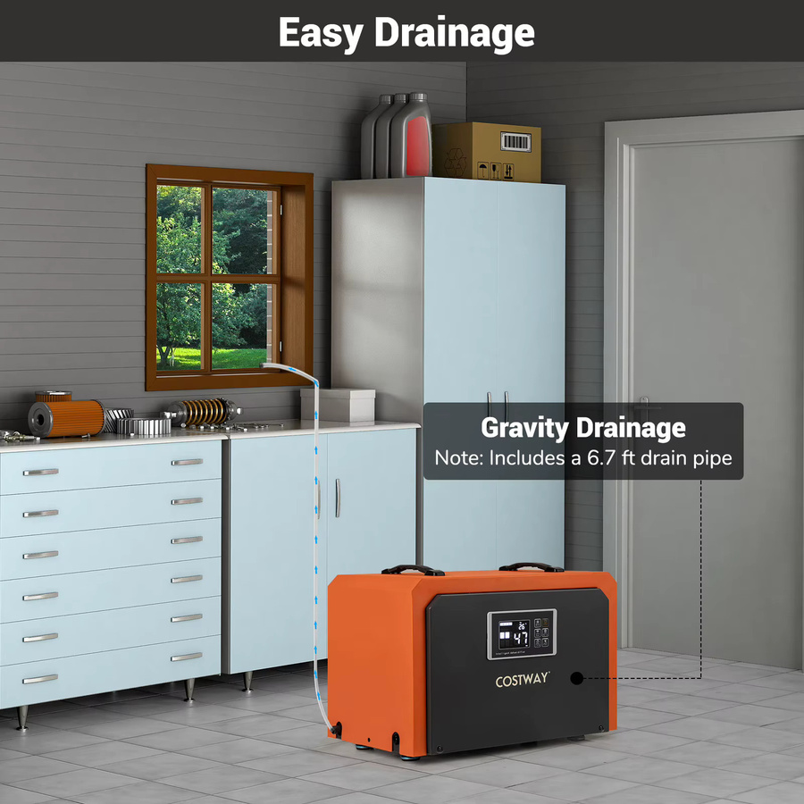 GOFLAME Kommerzieller Baustellentrockner und Industrieller Luftentfeuchter, Orange, 60 L/Tag - Bild 2