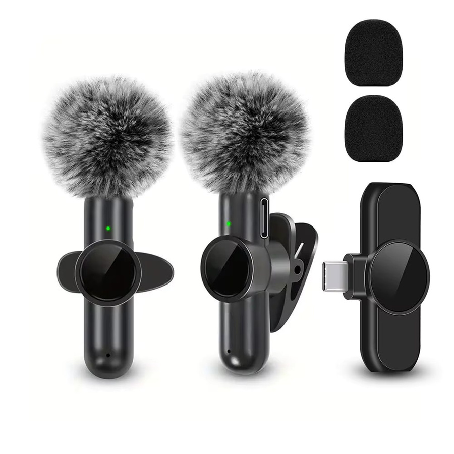 SNZIYAG K61 Drahtloses Lavalier-Mikrofon in Schwarz mit USB-C Anschluss für Live-Streaming und Videoaufnahmen - Bild 3