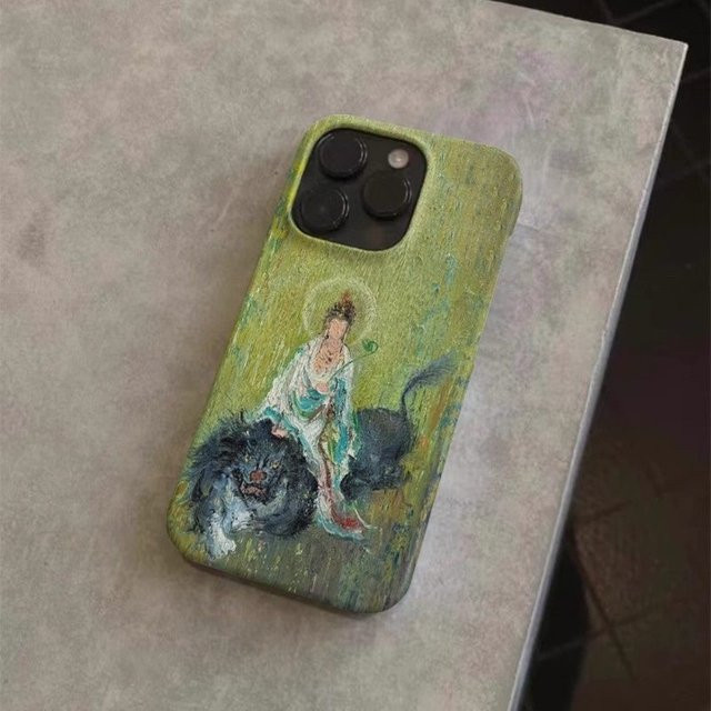 TROPLET Handyhülle mit Buddha Riding Beast Design für iPhone 11 bis 17 Pro Max Plus Air in Multicolour - Bild 1