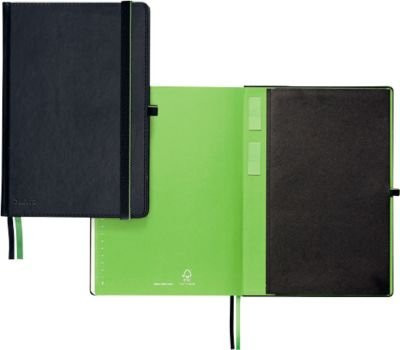 Leitz Complete Notizbuch DIN A4 kariert Schwarz mit 80 Blatt Hardcover in Lederoptik - Bild 2
