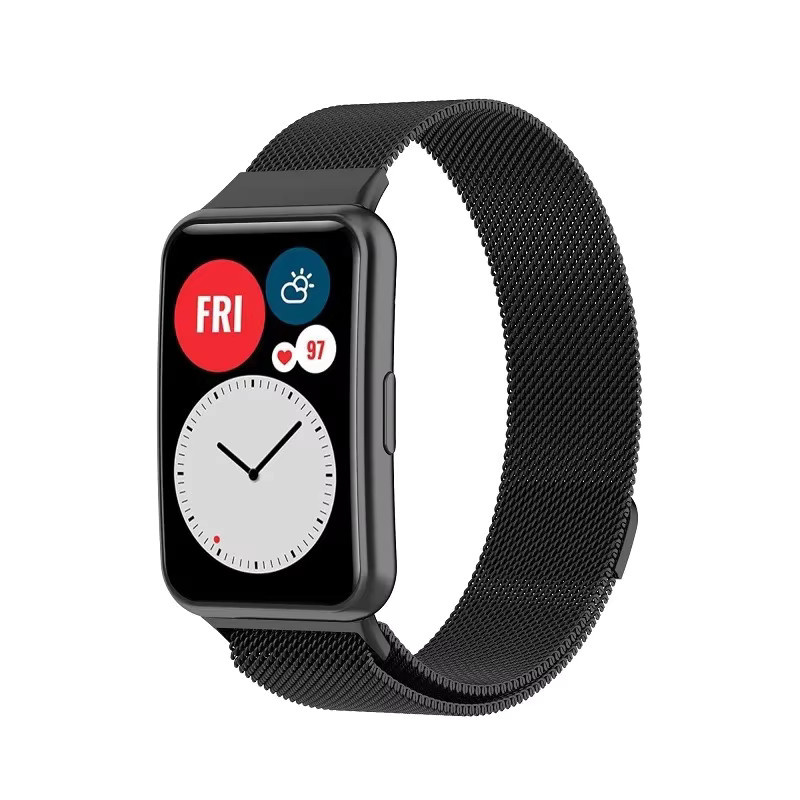 Milan ese Loop Uhrenarmband Edelstahl, Silber, Unisex, für Huawei Watch Fit 2 - Bild 4