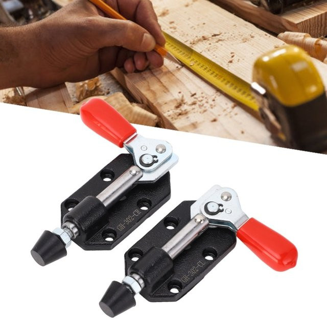 2er-Set kbxlife Push-Pull Spannhebel zum schnellen Lösen für Holzbearbeitung und DIY-Positionierung, Schwarz, 20mm Hub - Bild 1