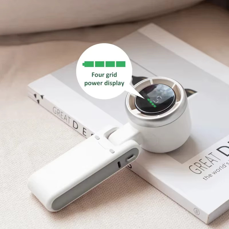 Bytelike Mini Handventilator mit HD-Display, 5 Stufen, faltbar und Type-C, inklusive Umhängeband in Schwarz oder Weiß - Bild 5