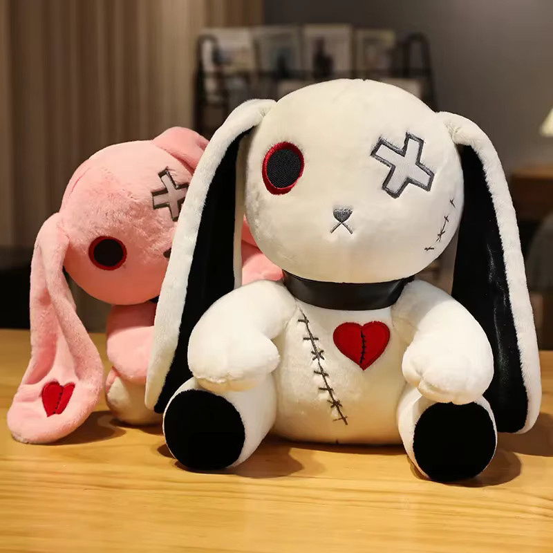 Adoowoo Verrückte Kaninchen- und Katzen-Plüschfiguren, Plüsch / Textil, Pink - Bild 3