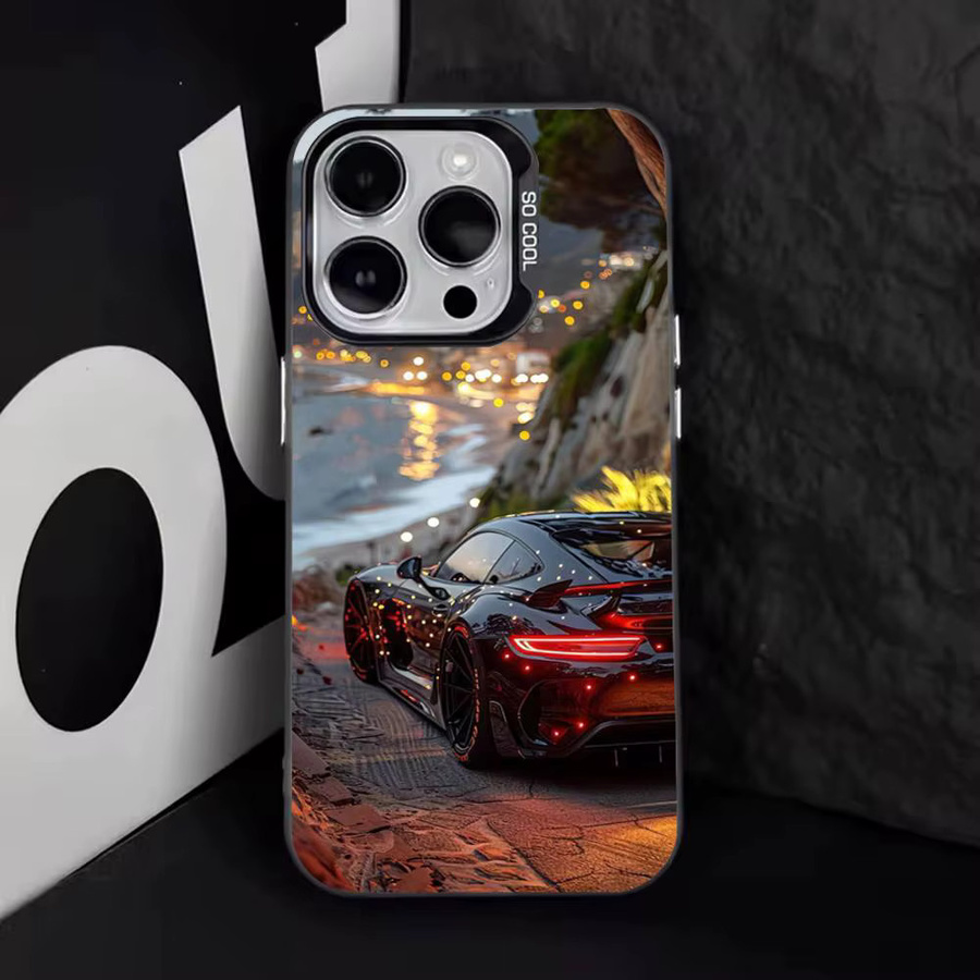 M-Mercedes Handyhülle in Schwarz-Weiß für iPhone Modelle, Mattschwarz - Bild 2