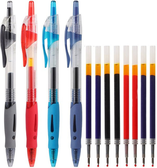 Gelstift-Set mit 0,5 mm Spitze in Schwarz, Blau und Rot für Schule, Büro und Business - Bild 1