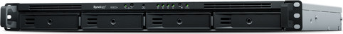 Synology RackStation RS822RP+ NAS-Server in Schwarz mit 4 Schächten, 2GB RAM und Gigabit Ethernet für die 1U-Rack-Montage - Bild 1