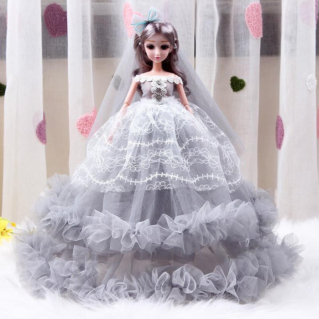 Prinzessin Puppe, grau, Plüsch / Textil - Bild 1