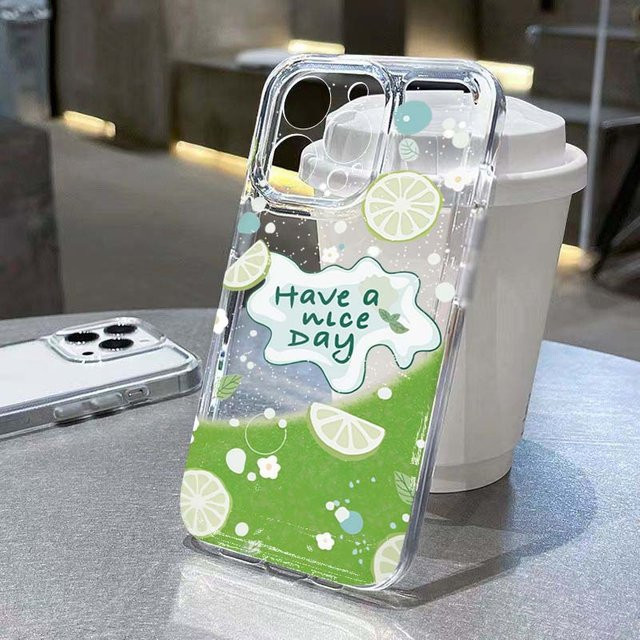 Stoßfeste transparente Handyhülle von Yiran bag in Gelb Zitrone für iPhone 16 15 14 13 12 11 Pro Max Mini und weitere Modelle - Bild 1