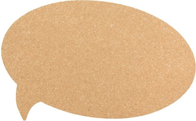 Securit Wandtafel aus Kork in Form einer Sprechblase, Farbe: beige, B/H: 44 x 28 cm - Bild 1