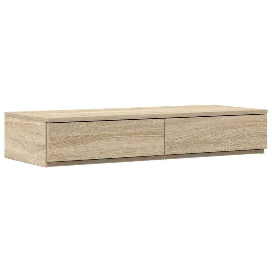 vidaXL Bettschublade aus Holzwerkstoff in Sonoma Eiche, Farbe Braun/Beige, B/T/H: 90 x 36,5 x 16,5 cm - Bild 2