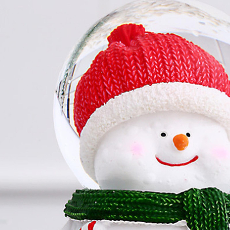TOMTOP JMS Weihnachts-Schneekugel mit Farbwechsel-LED-Beleuchtung aus Glas und Harz in Multicolour - Bild 4