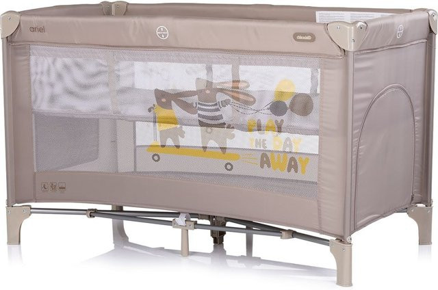 Chipolino Reisebett Ariel mit 2 Ebenen, Seiteneingang und Seitentasche, beige/braun - Bild 1
