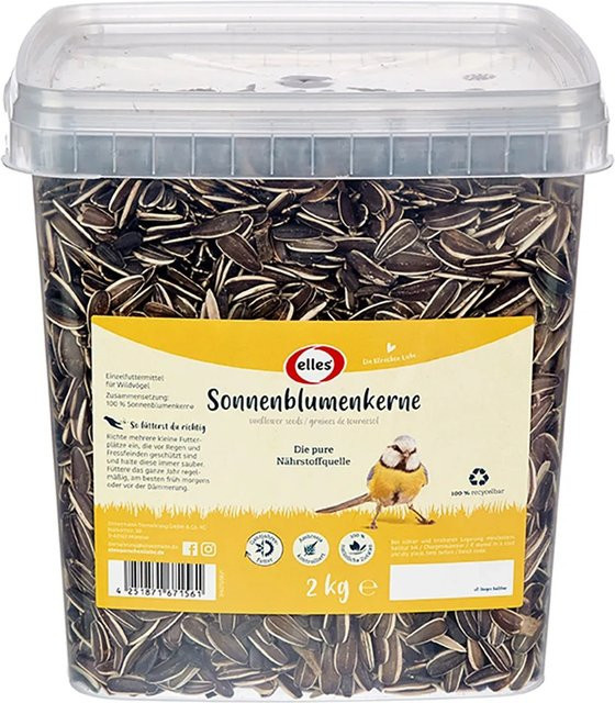 Sonnenblumenkerne für Wildvögel von Stroetmann, 2 kg - Bild 1