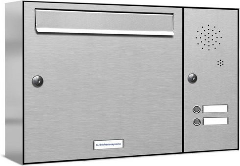 AL Briefkasten Aufputzmontage silberfarben B/H/T: 153,151 x 34,5 x 11,6 cm - Bild 1