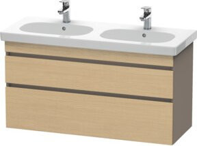 Duravit Waschtischunterschrank DuraStyle in Beige, wandhängend, 2 Schubladen, Breite: 115 cm, Tiefe: 45,3 cm, Höhe: 61 cm - Bild 1