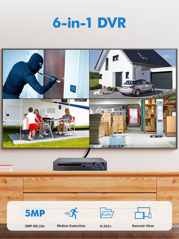KERUI 4CH DVR Digital Video Recorder Home Security Camera System in Schwarz mit H.265 Kompression und App-Unterstützung via XMEYE und ICsee - Bild 5