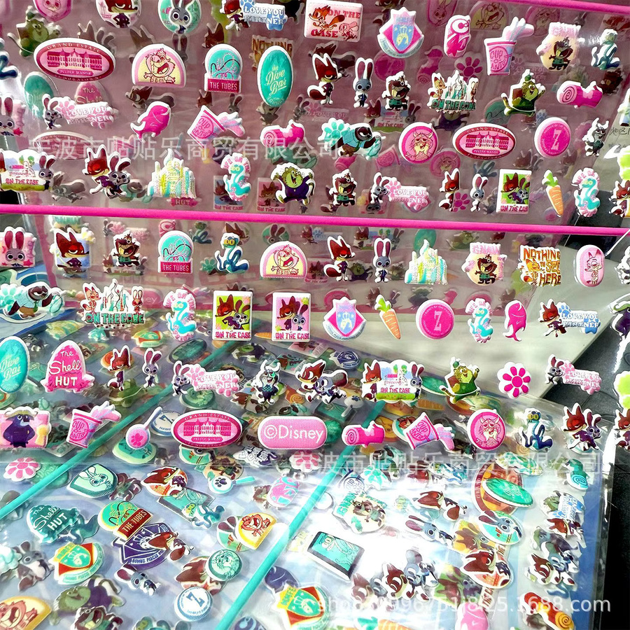 52TOYS Zootopia 2 3D-Aufkleber, doppelschichtige Relief-Kawaii-Aufkleber, multicolour - Bild 2