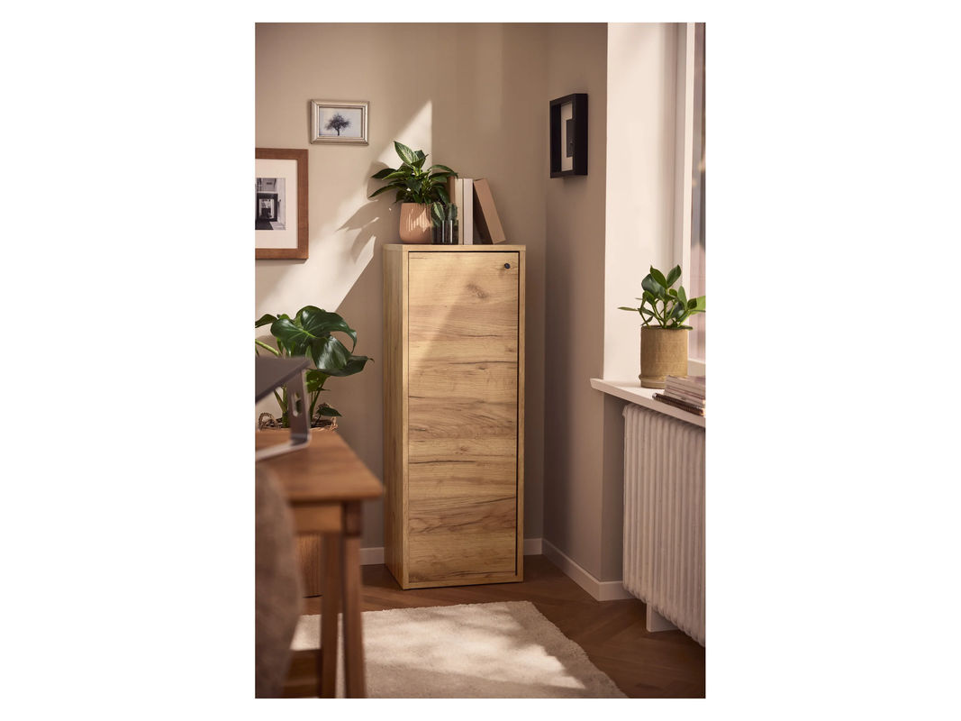 LIVARNO Hochschrank VERONA in Braun und Schwarz mit zeitlosem Design, B/T/H: 35 x 40 x 110 cm - Bild 2