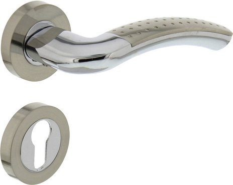 Intersteel Türdrücker Sharon in Chrom, Farbe Silber, Durchmesser: 52 mm, Dicke: 10 mm, PZ-Rosetten - Bild 1