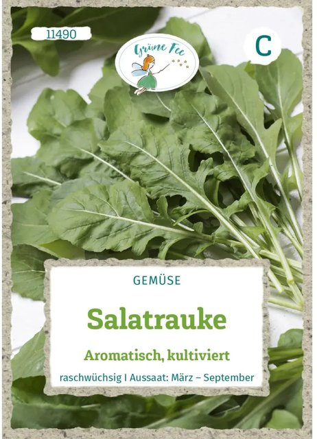 Grüne Fee Salatrauke Aromatisch Kultiviertes Saatgut für Gemüse im Garten, Balkon oder auf der Fensterbank - Bild 1