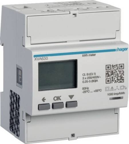 Hager XVA630 Digitaler Energiezähler in Weiß - Bild 1