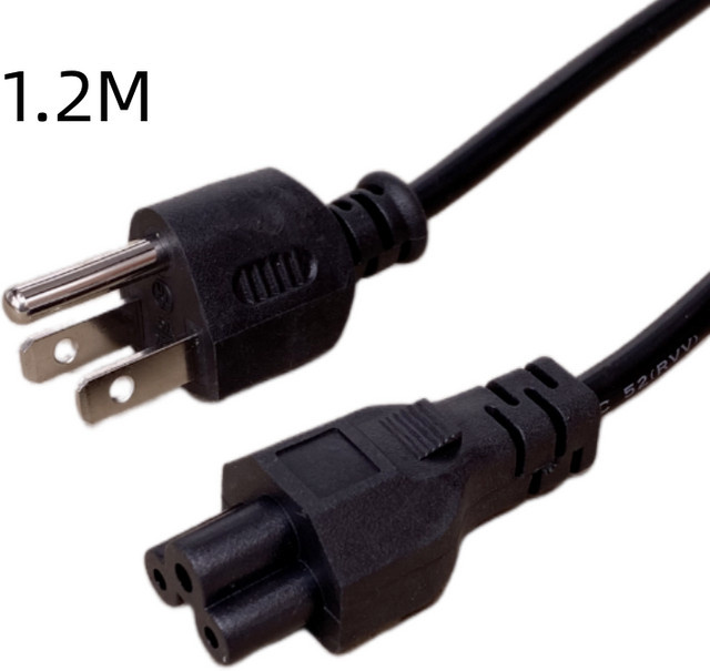 Fengyidz Netzteil Adapter USA Stecker auf IEC C5 Netzkabel, Schwarz, Länge: 1,2 m - Bild 1