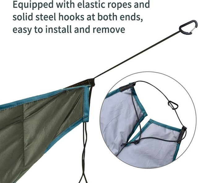 Tragbare Hängematten-Unterdecke für den Winter in Braun für Outdoor-Camping und Wandern - Bild 1