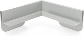 Magnetoplan Eck-Ablageleiste für Infinity Wall in Lichtgrau RAL 7035 aus Metall - Bild 1