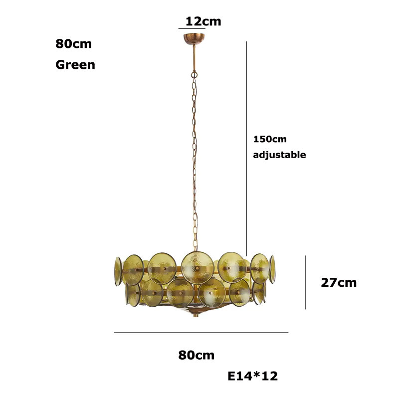 HomeLover Lorenzo LED Pendelleuchte aus Glas und Metall in Grün-Orange - Bild 4