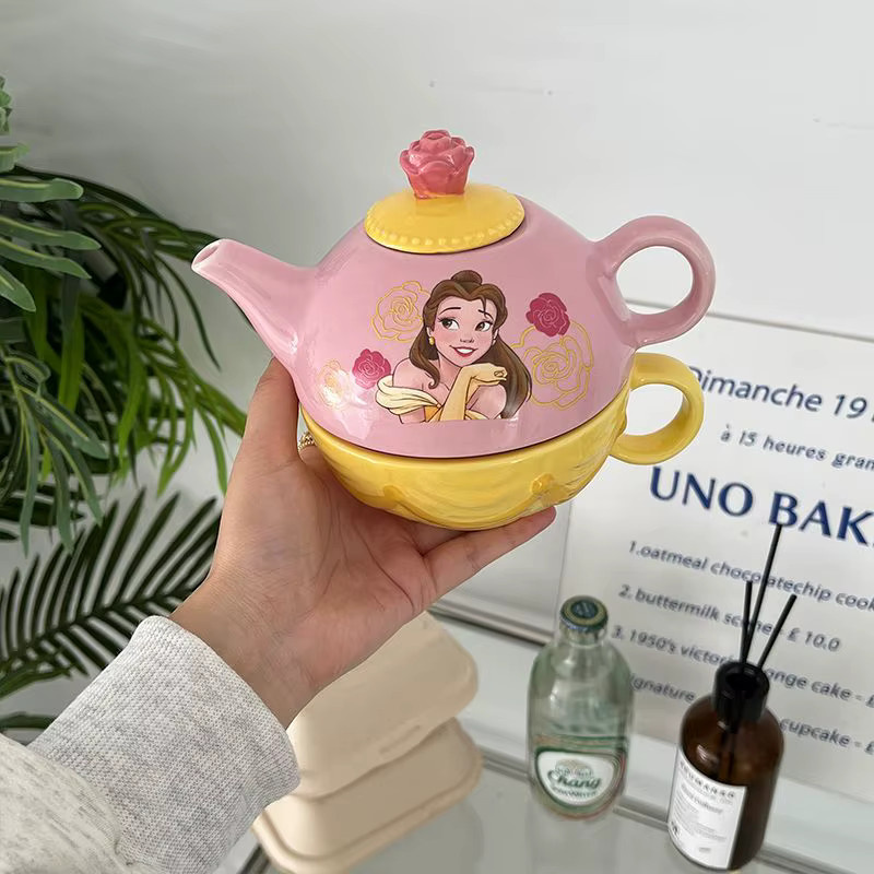 Disney Belle Princess Keramik-Teeservice in Blau mit Teekanne und Tasse - Bild 3