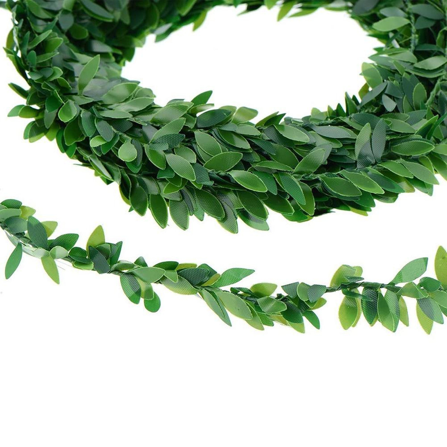 12er Set Künstliche Glyzinien und Efeu Girlanden von Yiran Furniture in Grün für Dekoration im Garten oder bei Hochzeiten und Weihnachten - Bild 5