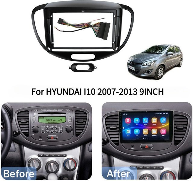 HACTIVOL Radio-Einbaurahmen für Hyundai i10 2007-2013 in Schwarz - Bild 1