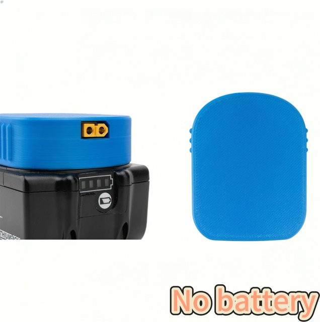 Makita 18V Lithium-Akku Adapter mit XT60 Buchsenanschluss und USB-C für DIY Outdoor-Stromversorgung in Blau - Bild 1