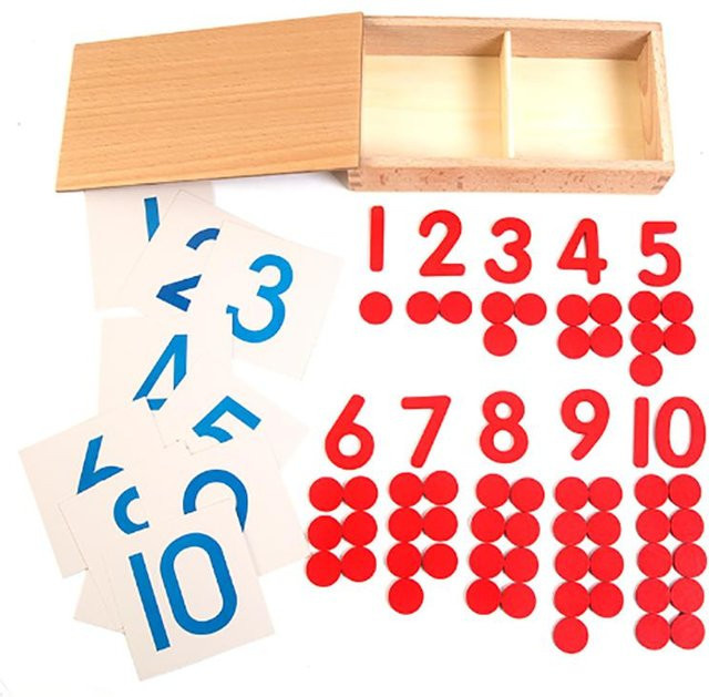 Kidsly Montessori-Set, Mathematik-Spielzeug, Holzspielzeug, Spindelbox - Bild 1