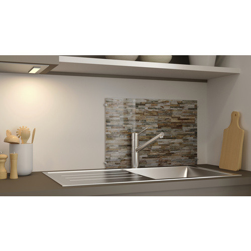 NOVADOORS Glasboard Rocky Wall, mehrfarbig, Glas, abstraktes Design, glänzend - Bild 1