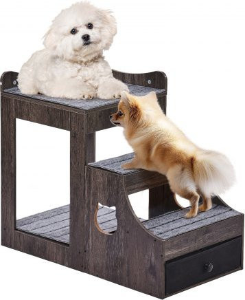 VEVOR Etagenbett für Haustiere mit abnehmbarer Treppe und Stauraum, graues Hundebett und Katzensofa mit rutschfester Matratze, B/T/H: 83,0 x 45,0 x 67,5 cm - Bild 1