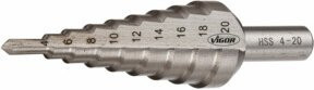 Vigour HSS-Stufenbohrer V2395 in Silber, Durchmesser 4-20 mm, Gesamtlänge: 75 mm - Bild 1