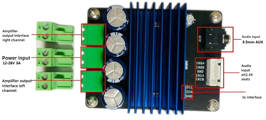 Nvarcher HIFI Digital-Verstärker CLASSD Board MERUS MA12070 2X80W V1.6 in Schwarz - Bild 3